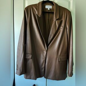 Amazon’sThe Drop faux leather blazer